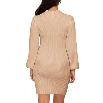 Lueluoye Maternity Mock Neck Sweater Dress for Expecting Moms