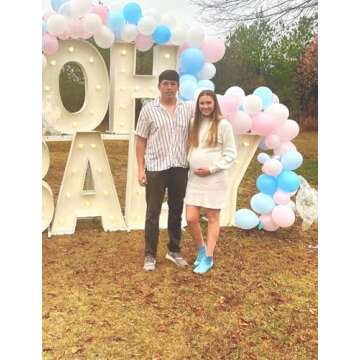 Lueluoye Maternity Mock Neck Sweater Dress for Expecting Moms