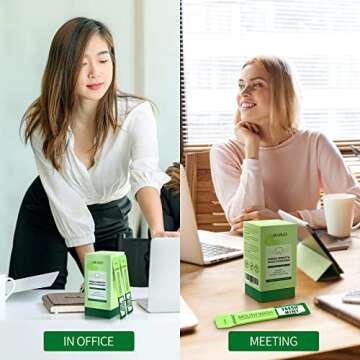 Travel Sizet Mouthwash Portable Strip Mouthwash for Fresh Breath Nnatural Fluoride Fre 20 Packets (Mint)