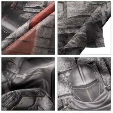 VitalCozy Medieval Party Backdrop Decorations 8 x 6ft Halloween Vintage Castle Backdrop Arched Door Window Knight Photography Polyester Photo Stone Wall Background Prop for Medieval Party Supplies