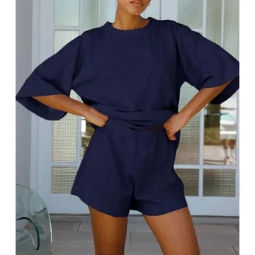 Tankaneo Women's 3/4 Sleeve Pajama Sets for Comfort