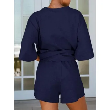 Tankaneo Women's 3/4 Sleeve Pajama Sets for Comfort