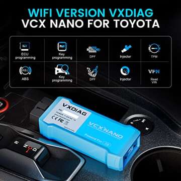 VXDIAG VCX Nano OBD2 for Toyota TIS Diagnostic Scanner Compatible for Toyota Software Programming Tool SAE J2534 WiFi Version