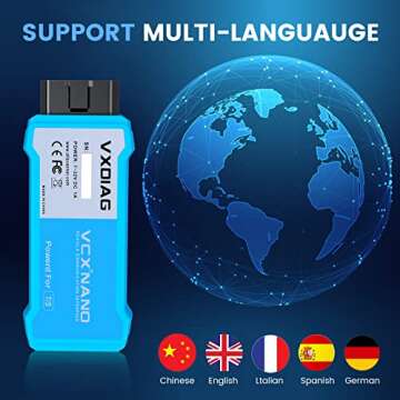 VXDIAG VCX Nano OBD2 for Toyota TIS Diagnostic Scanner Compatible for Toyota Software Programming Tool SAE J2534 WiFi Version