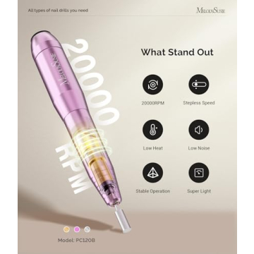 MelodySusie PC120B Portable Electric Nail Drill Professional Kit