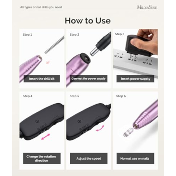 MelodySusie PC120B Portable Electric Nail Drill Professional Kit