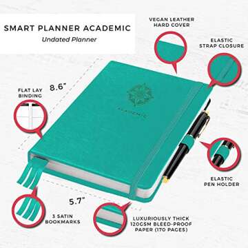 Smart Planner 2022 A5 Size Undated Daily Planner for School