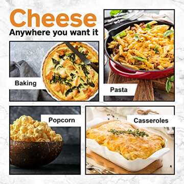 Healthier Comforts Organic Cheddar Cheese Powder | Gluten Free, Keto-Friendly, Non-GMO, Antibiotic & Hormone Free | Perfect for Popcorn Seasoning, Mac and Cheese, Pasta & Sauces (7 oz)