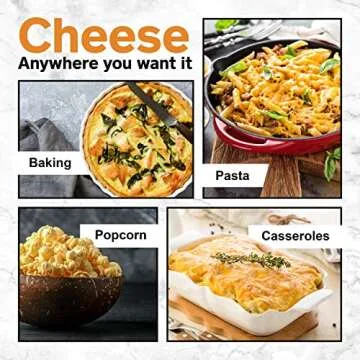 Healthier Comforts Organic Cheddar Cheese Powder | Gluten Free, Keto-Friendly, Non-GMO, Antibiotic & Hormone Free | Perfect for Popcorn Seasoning, Mac and Cheese, Pasta & Sauces (7 oz)