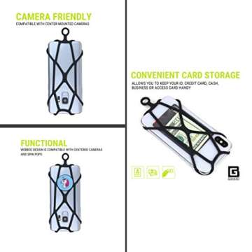 Gear Beast Universal Crossbody Cell Phone Lanyard Compatible with iPhone, Galaxy & Most Smartphones, Phone Case Holder & Cross Body Strap Black