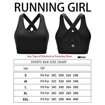 RUNNING GIRL Criss-Cross Sports Bra for Women