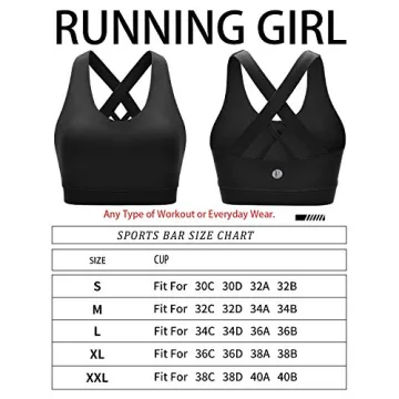 RUNNING GIRL Criss-Cross Sports Bra for Women