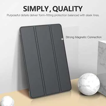 MoKo Case Fit New iPad Mini 5 2019/Mini 4 2015 (5th/4th Generation 7.9 inch), Slim Lightweight Smart Shell Stand Cover with Translucent Frosted Back Protector, with Auto Wake/Sleep,Space Gray