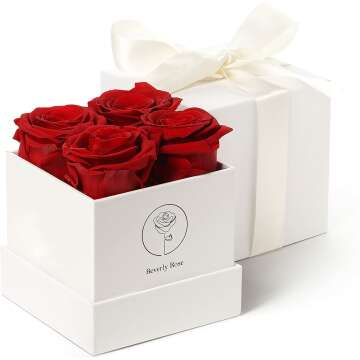 Get Forever Roses Delivered - 4 Preserved Red Roses