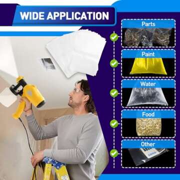 50 Pcs Paint Sprayer Bags for Easy Cleanup and Use