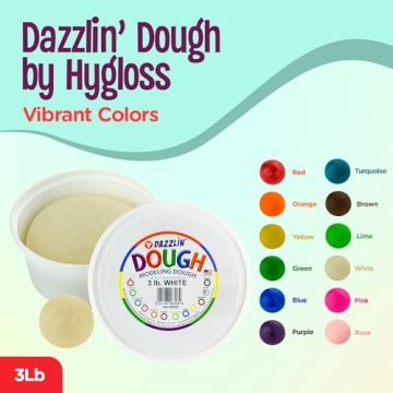 Hygloss Dazzlin’ Modeling Dough – Non-Toxic 3lbs for Kids