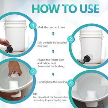 Hugshine Chicken Feeder - Weatherproof & Waste-Reducing Kit