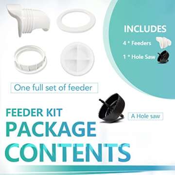 Hugshine Chicken Feeder - Weatherproof & Waste-Reducing Kit