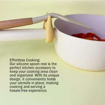 Spoon Rest for Cooking - 2pcs Wok Spatula Holder Silicone Adjustable Kitchen Utensil Rest for Pot Boil Over Spill Stopper Kitchen Gift Gadgets