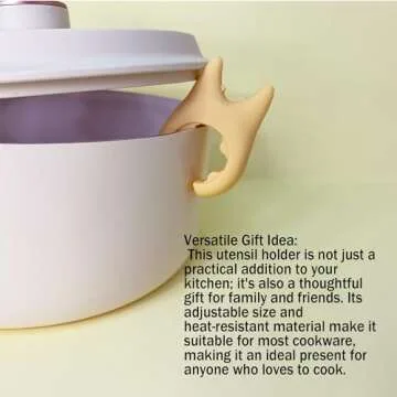 Spoon Rest for Cooking - 2pcs Wok Spatula Holder Silicone Adjustable Kitchen Utensil Rest for Pot Boil Over Spill Stopper Kitchen Gift Gadgets