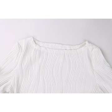 MISSACTIVER Women's Ruched O-Neck Crop T-Shirt - Chic Style