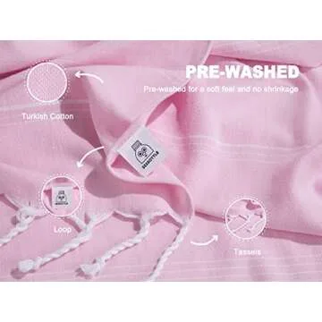 SEEBOTTLE Turkish Beach Towels (71" X 38", 2 Pack), 100% Cotton Large Soft Lightweight and Quick Dry Oversized Stylish for Travel or Pool