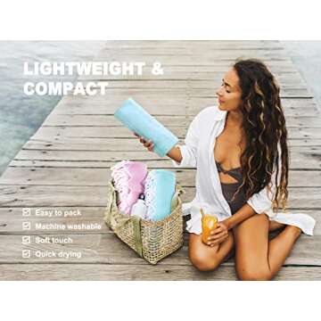 SEEBOTTLE Turkish Beach Towels (71" X 38", 2 Pack), 100% Cotton Large Soft Lightweight and Quick Dry Oversized Stylish for Travel or Pool