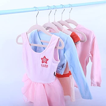 veeyidd Kids Velvet Non-Slip Clothes Hangers 40 Pack Pink