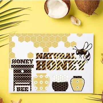 Whaline 12 Rolls Bee Washi Tape - DIY Gold Foil Designs