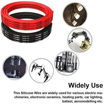 TUOFENG 10 AWG Silicone Wire - High Temp Resistance 20 Feet