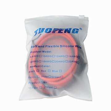 TUOFENG 10 AWG Silicone Wire - High Temp Resistance 20 Feet