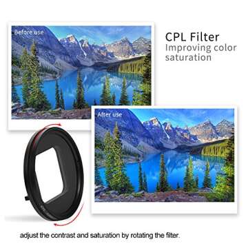 SUREWO 52mm CPL Lens Filter for GoPro Hero 6 7 5 Black