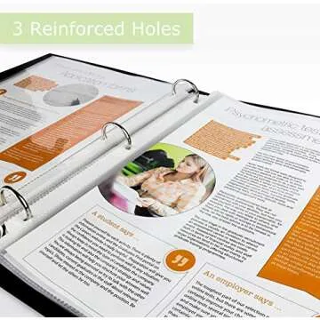 Office Werks 500 Pack of Heavyweight Sheet Protectors, 8.5" X 11" Heavy Duty Clear, Plastic Sheet Sleeves for 3 Ring Binder, Durable Top Loading Paper Protector with Reinforced Holes, Archival Safe