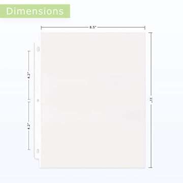 Office Werks 500 Pack of Heavyweight Sheet Protectors, 8.5" X 11" Heavy Duty Clear, Plastic Sheet Sleeves for 3 Ring Binder, Durable Top Loading Paper Protector with Reinforced Holes, Archival Safe
