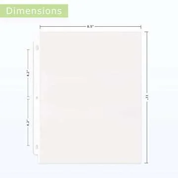 Office Werks 500 Pack of Heavyweight Sheet Protectors, 8.5" X 11" Heavy Duty Clear, Plastic Sheet Sleeves for 3 Ring Binder, Durable Top Loading Paper Protector with Reinforced Holes, Archival Safe