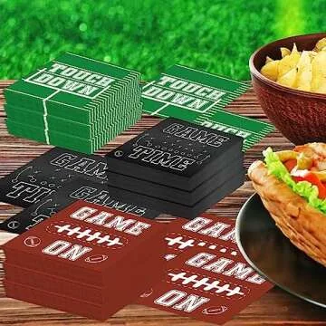 120pcs Football Party Napkins Set - Perfect for Tailgate Celebrations!