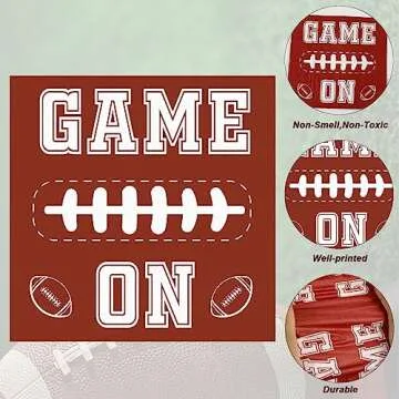 120pcs Football Party Napkins for Birthdays and Game Day