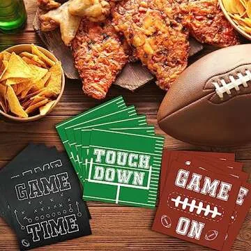 120pcs Football Party Napkins for Birthdays and Game Day