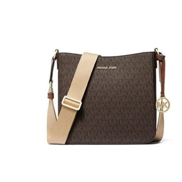 Michael Kors Small Leather Crossbody Bag  - Brown