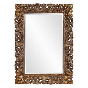 Elegant Antique Gold Framed Wall Mirror for Home Decor