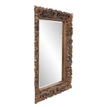Elegant Antique Gold Framed Wall Mirror for Home Decor