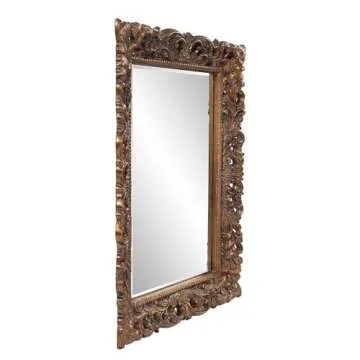 Elegant Antique Gold Framed Wall Mirror for Home Decor