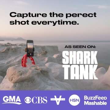 Tenikle® PRO - Flexible Tentacle Tripod for Mobile Phone and Action Camera GoPro, Insta360, DJI Osmo, As Seen on Shark Tank, Bendable Suction Cup Camera Mount & Holder, iPhone & Android Compatible