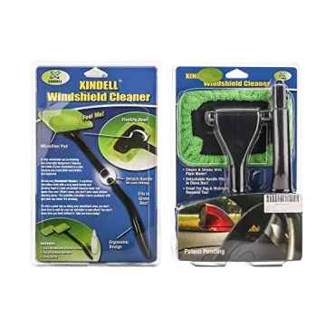 XINDELL Windshield Cleaner with Detachable Handle & Microfiber Pads