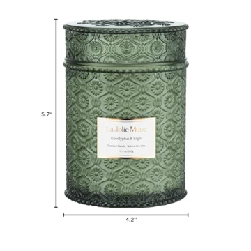 La Jolie Muse Eucalyptus Alpine Sage Scented Candle 19oz