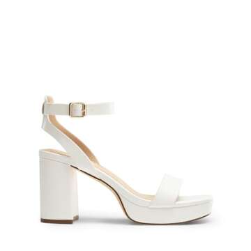 DREAM PAIRS Platform Heels for Women High Block Chunky Open Toe Ankle Strap Heels Fashion Wedding Pa...