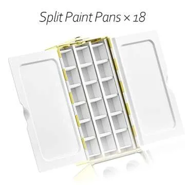 Mtaigdiec Watercolor Palette with 18 Pans & Water Bottle