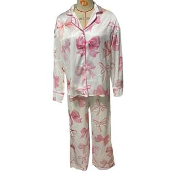 Elegant Women's Satin Pajama Set for Valentine's Day