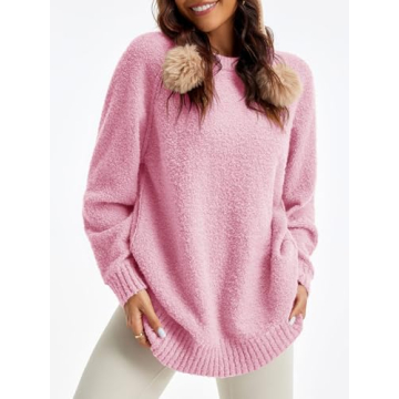 Trendy Saodimallsu Women’s Oversized Fuzzy Sweater