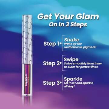 Charmacy Multichrome Eyeliner Liquid Liner Glitter Waterproof Intense Color